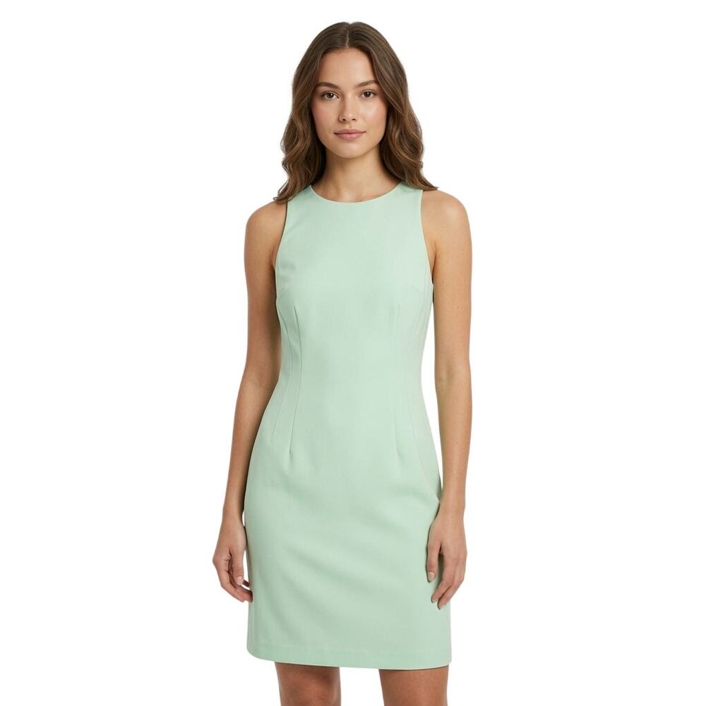 Cynthia Rowley Teal Stretch Sheath Sleeveless Career Workwear Dress Large